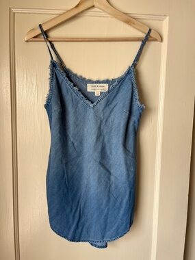 cloth & stone Light Blue Denim Spaghetti Strap Camisole NWOT